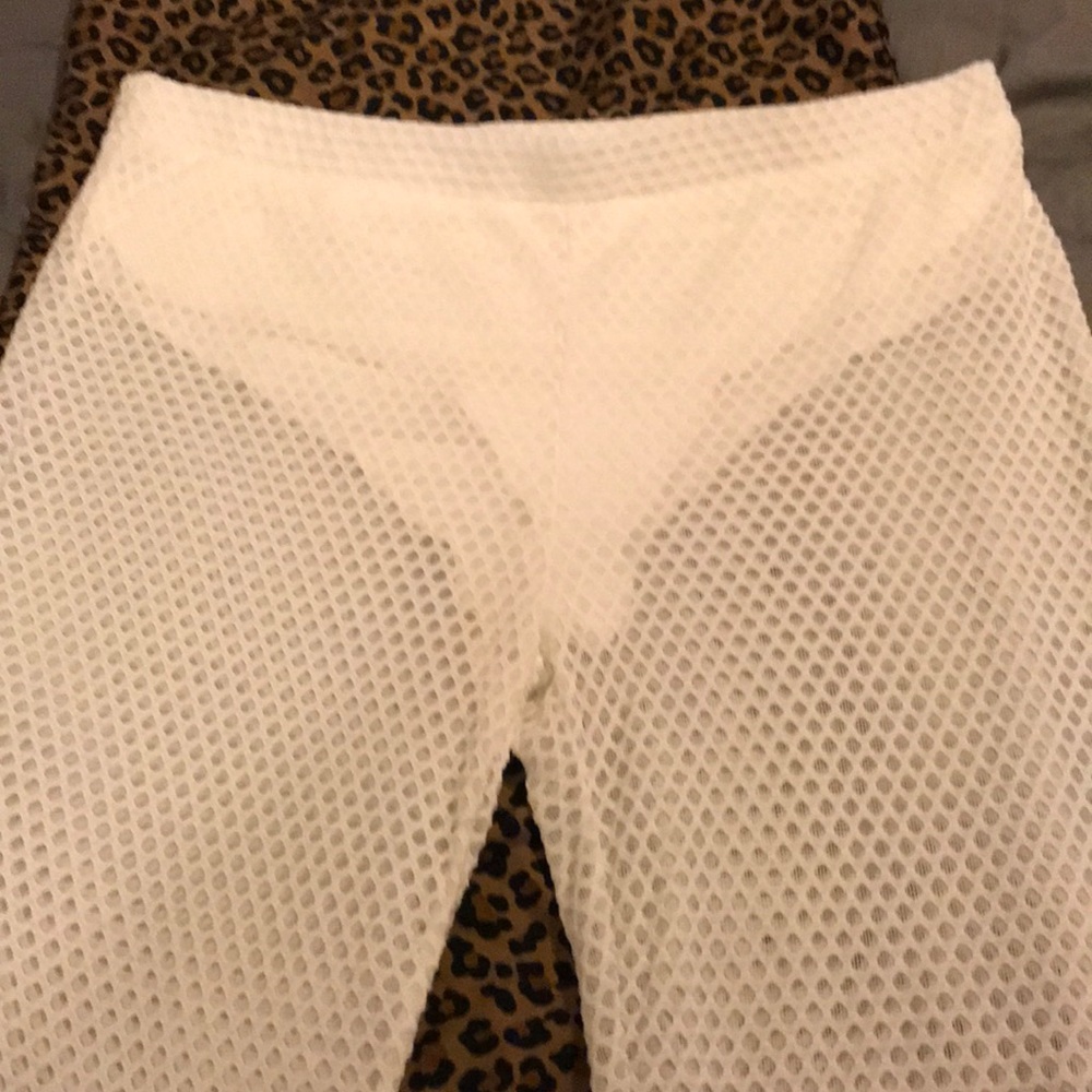 White fishnet pants!!